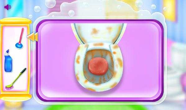 bathroom clean game girls screenshot 4