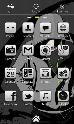 Touch GO Launcher Getjar Theme 5 تصوير الشاشة