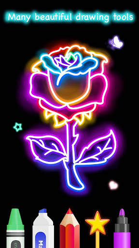 Learn To Draw Glow Flower screenshot 4