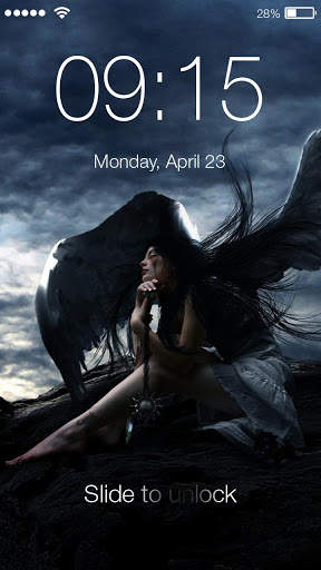 Gothic Vampire Girl Screen Lock screenshot 1