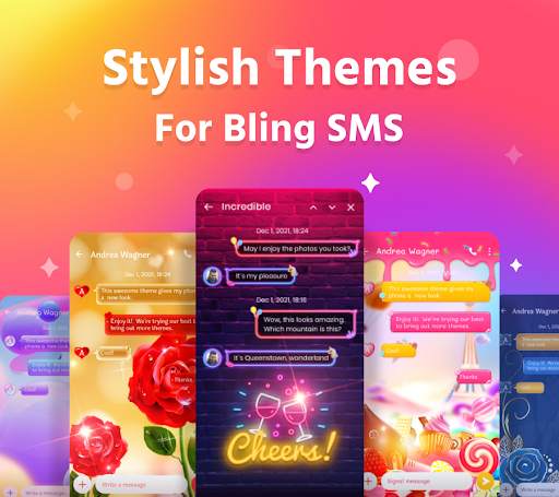 Bling SMS - Customize text messages screenshot 1