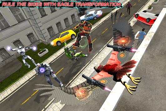Tetra Shark Robot Transform Eagle Car screenshot 2