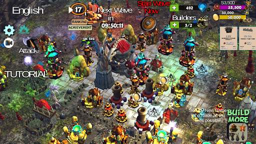 ☣️ Clash Of Orcs ⛺️ City Building Defense War TD screenshot 1