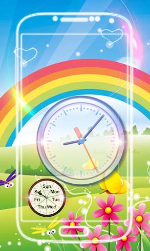 Rainbow Clock Live Wallpaper screenshot 5