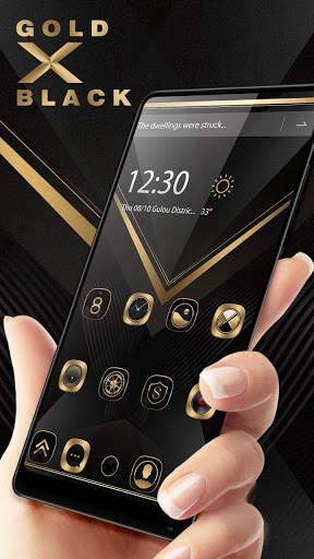 Gold X black launcher screenshot 3