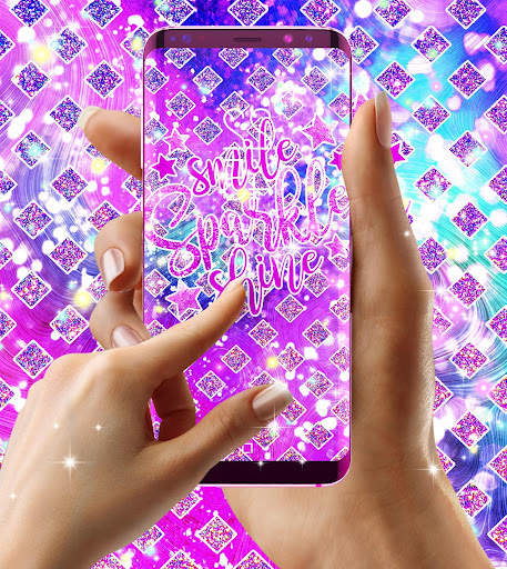Purple glitter live wallpaper screenshot 2