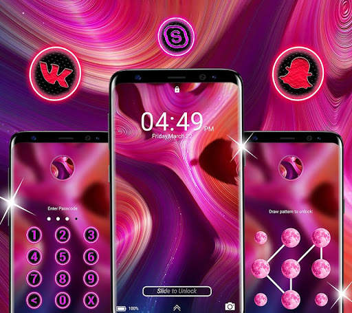 Pink Liquid Flow Launcher Theme screenshot 1