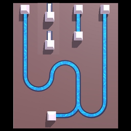 Water pipeline connect puzzle icon
