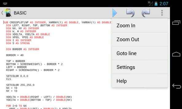 Mobile BASIC screenshot 1