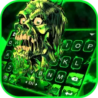 Tema Keyboard Green Zombie Skull on 9Apps