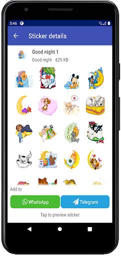 Good Night stickers for WhatsApp and Telegram screenshot 2