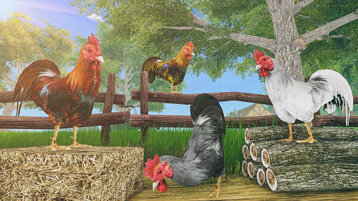 Wild Rooster Animal Run Race- Chicken Farm Racing screenshot 3