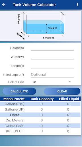 Tank Volume Calculator App 5 تصوير الشاشة
