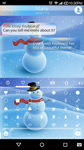 Snowman Emoji Keyboard Live Wallpaper screenshot 4