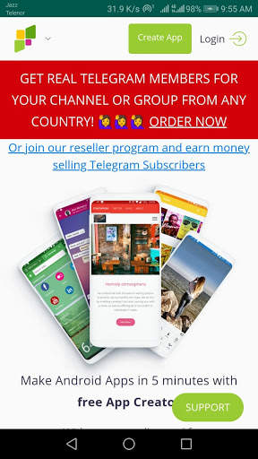 Free App Maker - App Without Coding And Earn Money स्क्रीनशॉट 1