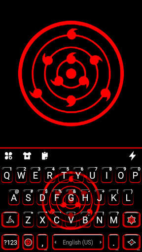 Red Cool Sharingan Keyboard Background screenshot 5
