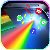 Flashlight color notification icon
