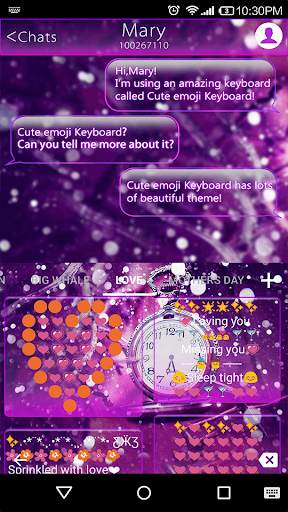 Time Zone Emoji Keyboard Theme screenshot 4