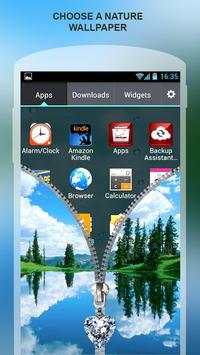 Nature Zip Lock Screen Theme 2 تصوير الشاشة