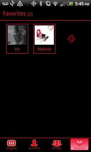 GO Contacts Black & Red Theme screenshot 5