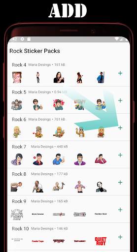 Wastickerapps Rock Metal screenshot 1