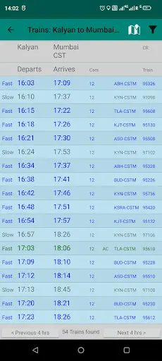 Mumbai Local Train Timetable скриншот 3
