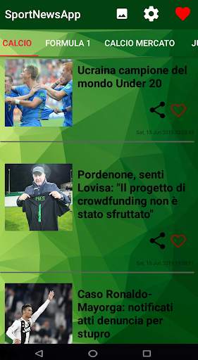 Sport News App - Notizie calcio screenshot 1
