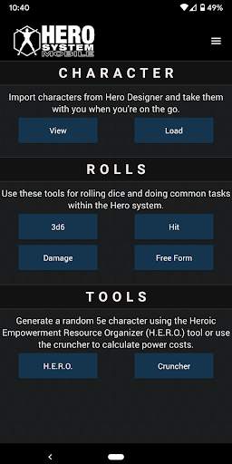 HERO System Mobile screenshot 1