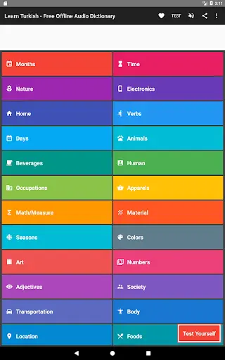 Learn Turkish: Free Offline Audio Dictionary screenshot 7