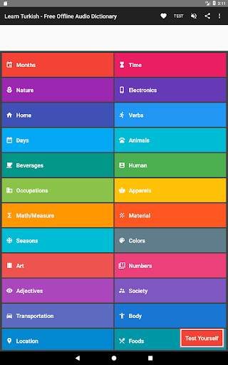 Learn Turkish: Free Offline Audio Dictionary screenshot 7