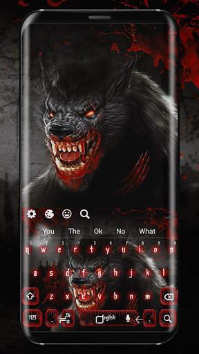 Bloody Scary Wolf Keyboard Theme screenshot 1