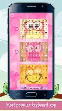 Cute Owl Keyboard Themes screenshot 2