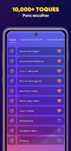 Toques para telefone celular screenshot 3