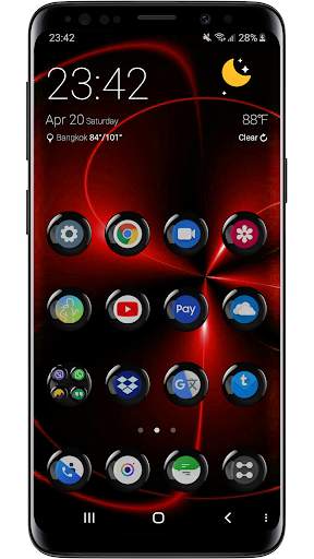 Theme Launcher Black - Spheres Icon Changer Free 3 تصوير الشاشة