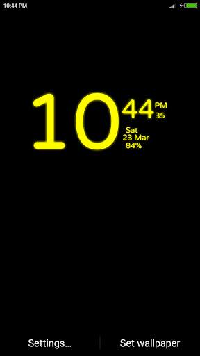 Digital Clock Wallpaper screenshot 1