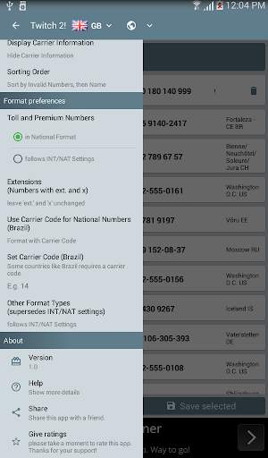 Twitch 2! Contacts Formatter screenshot 8