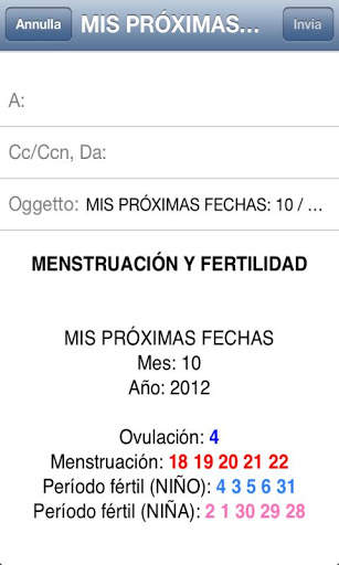 Menstruación fertilidad Pro Lt screenshot 5