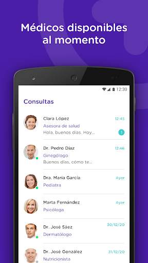mediQuo Chat Médico - consulta screenshot 1