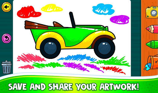 Learn Coloring & Drawing Car Games for Kids स्क्रीनशॉट 5