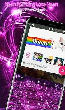 Purple Sparkling Love Heart Keyboard Theme screenshot 5