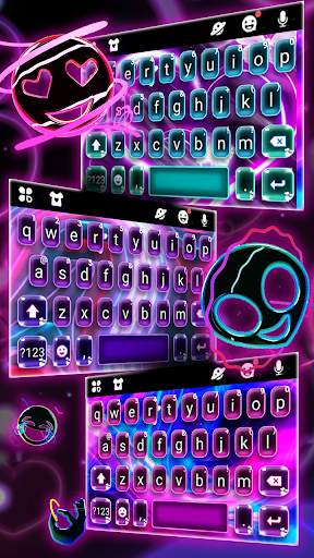 Neon Love - Keyboard Theme screenshot 3