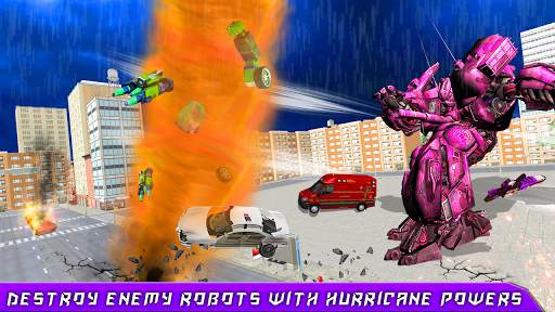 Tornado Robot Car Transform Shooting Games screenshot 3