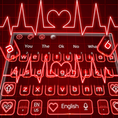 Love Neon Red Heart Keyboard Theme icon
