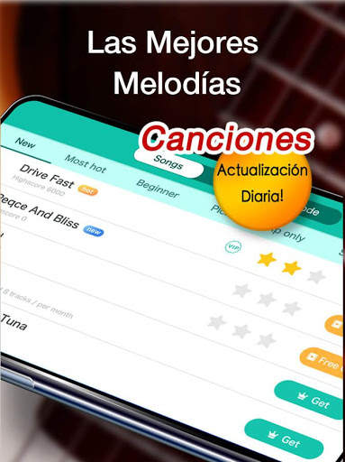 Simulador de guitarra con ritmo libre y juegos screenshot 20
