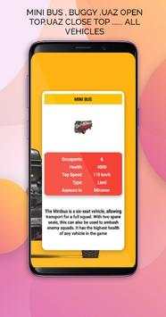 Guide for PUBG vehicle & info Battlegrounds pro screenshot 4