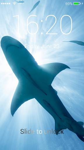 Great White Sharks Slide To Unlock Lock Screen screenshot 3