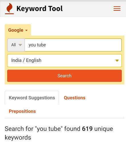 Keyword Tool App screenshot 1