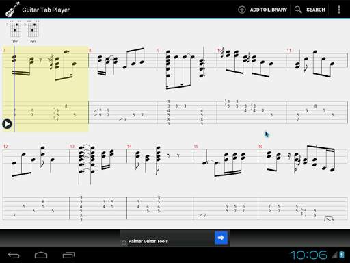 Guitar Tab Player 7 تصوير الشاشة