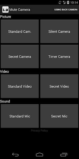 Mute Camera and Voice Recorder screenshot 1