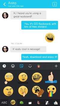GO Keyboard Sticker Rage Emoji скриншот 4